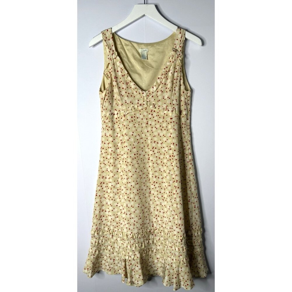 Anthropologie Odille Silk Dress Sz 6 Y2K Cherry Blossom Dress